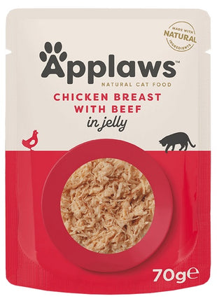Applaws saszetka dla kota kurczak z wołowiną w galaretce 70g