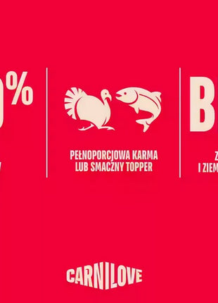 Carnilove Dog Turkey & Salmon Puppy - indyk i łosoś saszetka 300g