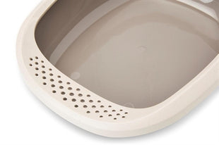 Savic Kattenbak Happy Planet Gizmo Met Rand Mocca / Warmgrijs