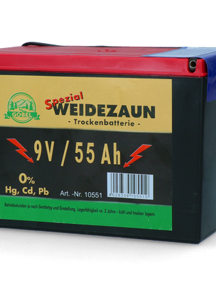 Batterij EG super 9V / 55Ah (H11,5 x L16,5 x B11,2 cm) 55 Ah