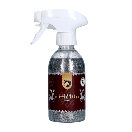 Excellent Horse Christmas Hi Gloss Glitter Spray Zilver 250 ml