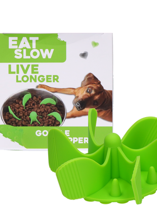 Eat Slow Live Longer Gobble Stopper Groen