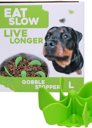 Eat Slow Live Longer Gobble Stopper Groen