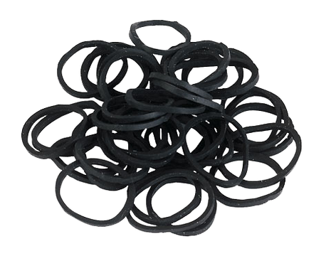 Elastiekjes rubber zwart