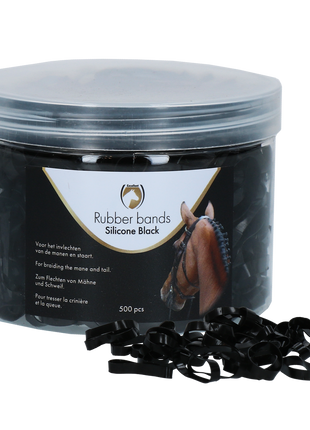 Excellent Horse Rubber Bands Silicone Zwart