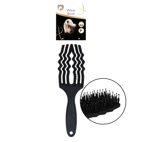 Excellent Horse Wave Brush Zwart