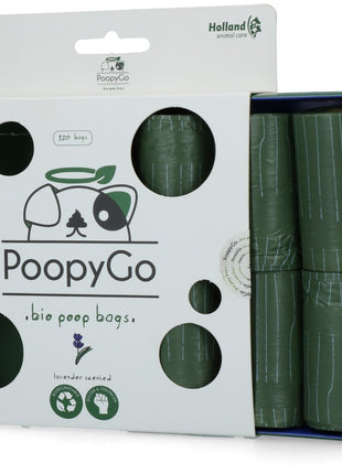 PoopyGo Eco friendly 120 st. (8x15 zakjes) Lavendelgeur