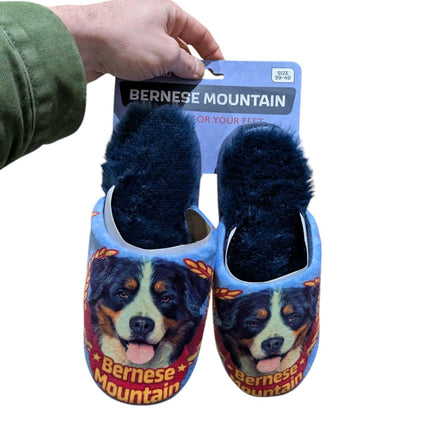 Märkeslösa toffel Berner Sennenhund Mörkblå