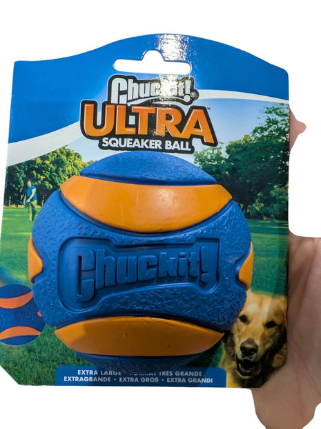 Chuckit Ultra Squeaker Ball - Nästan oförstörbar boll med pip - Olika storlekar