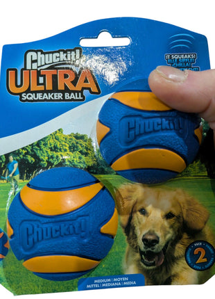 Chuckit Ultra Squeaker Ball - Nästan oförstörbar boll med pip - Olika storlekar