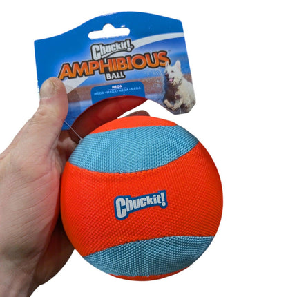 Chuckit Amphibious Mega Ball Orange/Blå - Speciellt tillverkad för vattnet