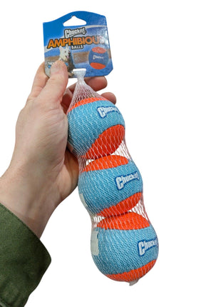 Chuckit Amfibieboll - Set med 3 hundlekbollar