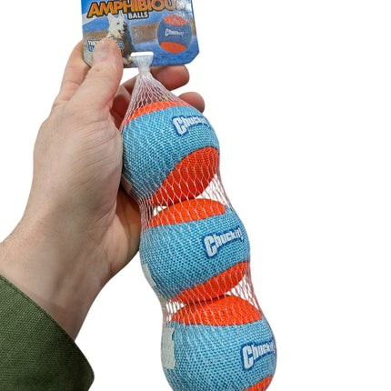 Chuckit Amfibieboll - Set med 3 hundlekbollar