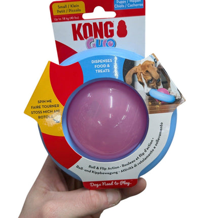 Kong Gyro Matboll Röd/Blå - Intelligensleksak med snacksdispenser