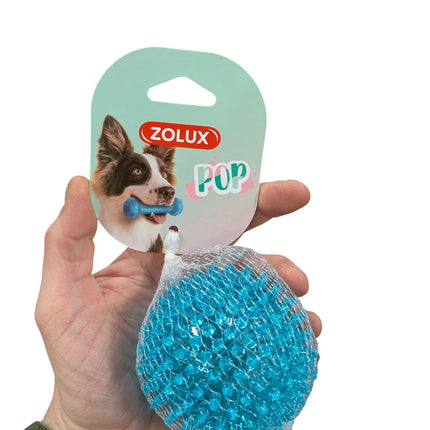 Zolux Pop TPR Spiky Ball Turkos – Apportboll med tandköttsmassage – 8 cm