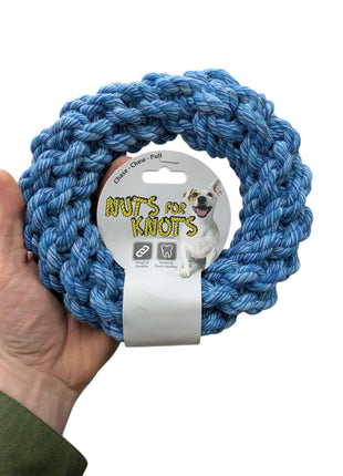 Happy Pet Nuts For Knots Ring – Robust tandtrådsrep för tugg- och draglekar