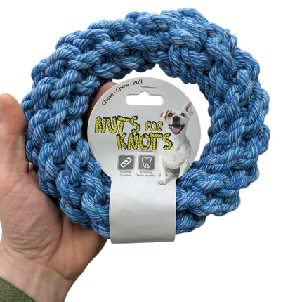 Happy Pet Nuts For Knots Ring – Robust tandtrådsrep för tugg- och draglekar