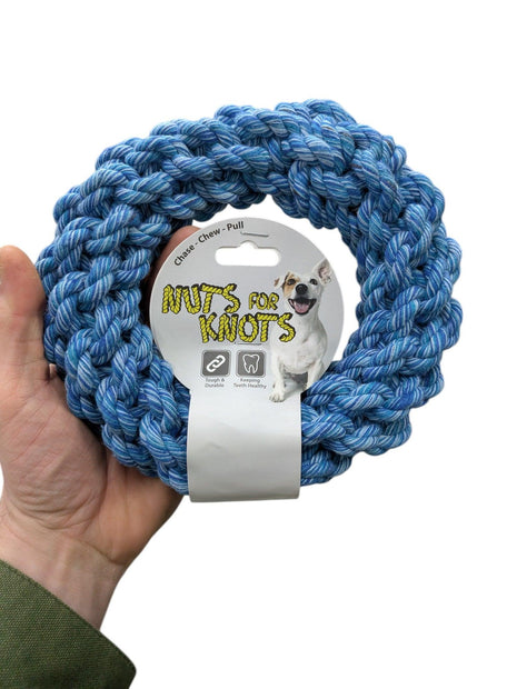 Happy Pet Nuts For Knots Ring – Robust tandtrådsrep för tugg- och draglekar