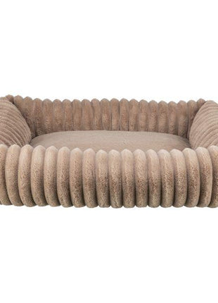 Trixie Hundkorg Lonni Ribbed Velvet Square Ljusbrun