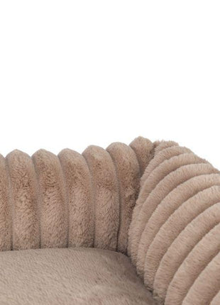 Trixie Hundkorg Lonni Ribbed Velvet Square Ljusbrun