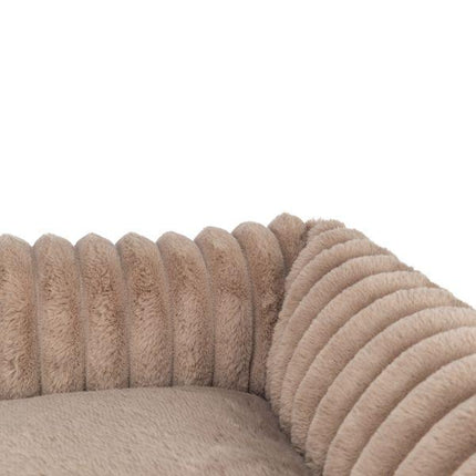 Trixie Hundkorg Lonni Ribbed Velvet Square Ljusbrun