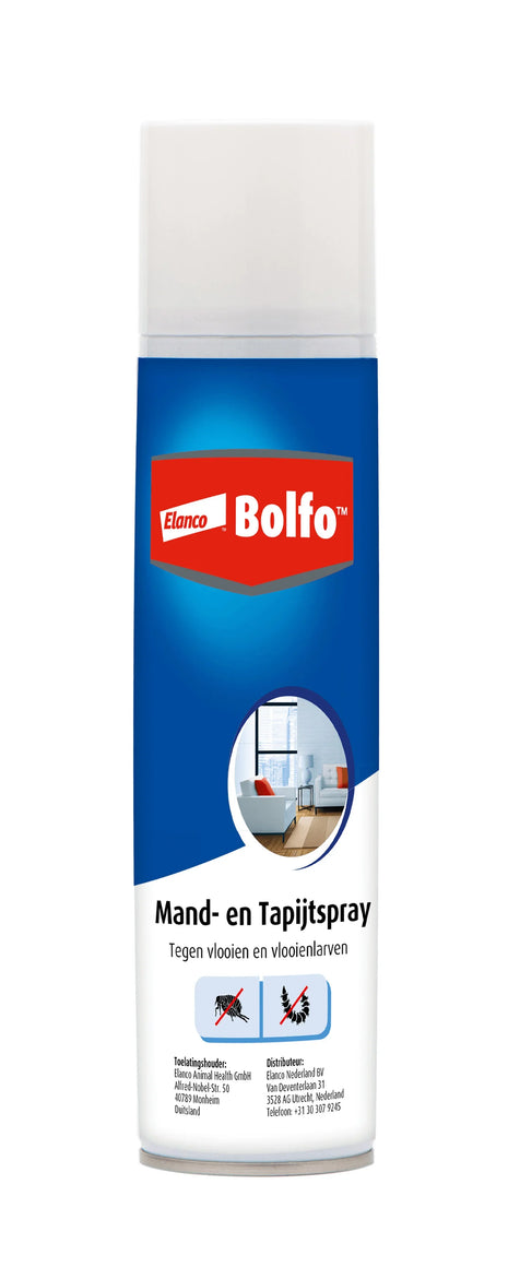 Bolfo Korg- och Mattespray 400 ml – Effektiv skydd mot loppor och larver i hemmet