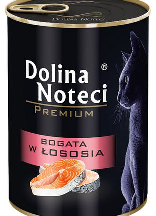 Dolina Noteci Premium Kot Bogata w łososia puszka 400g